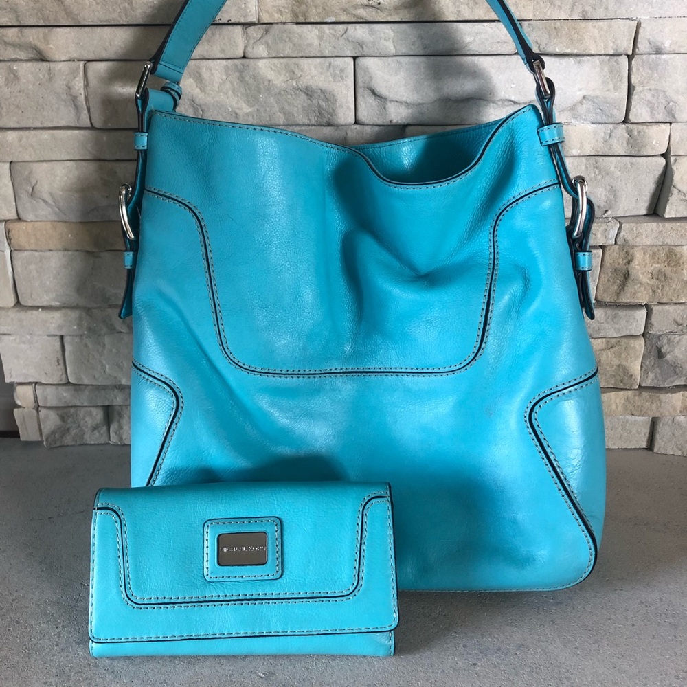 Michael Kors Teal Bag with Wallet